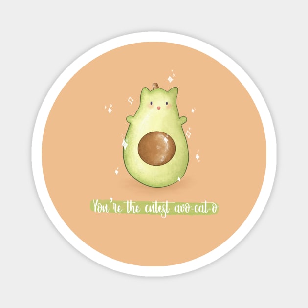 You're the cutest avo-cat-o avocado pun Magnet by Mydrawingsz